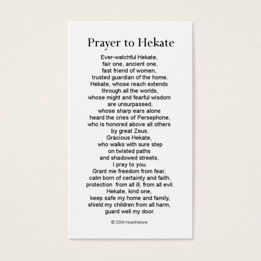 Hekate Prayer Card (Front)