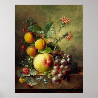 Hekking's Still Life of a Fruit Poster