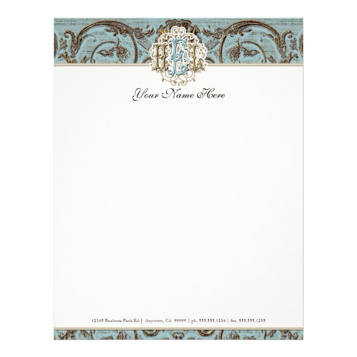 Hel Vintage Parchment Look Letterhead Resume Paper Zazzle Com