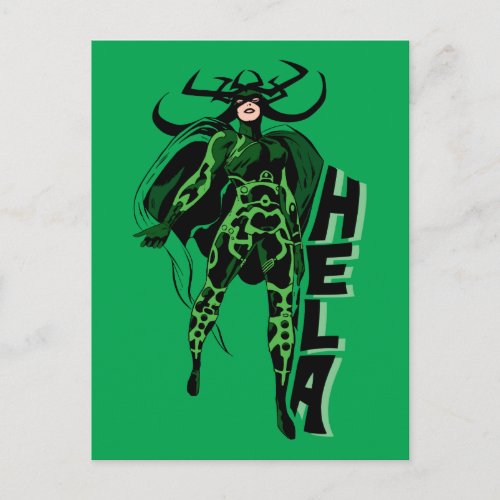 Hela Character Typography Art Postcard