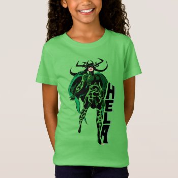 Hela Character Typography Art T-shirt by marvelclassics at Zazzle