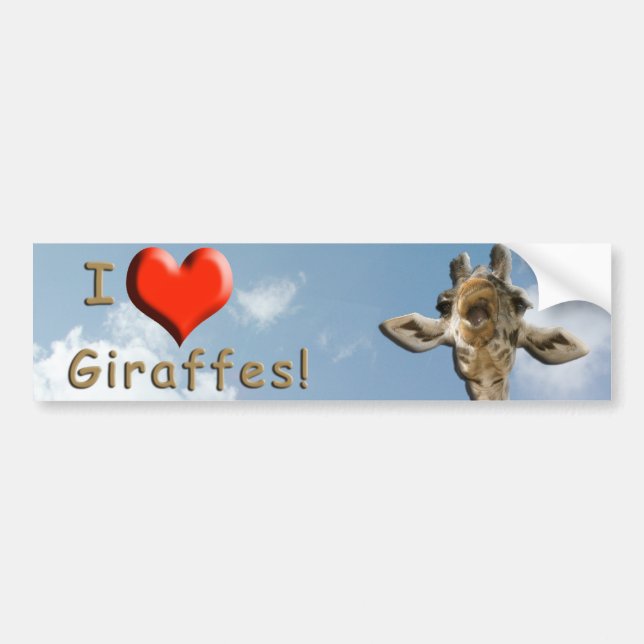 Helaine's Goofy Giraffe Bumper Sticker (Front)