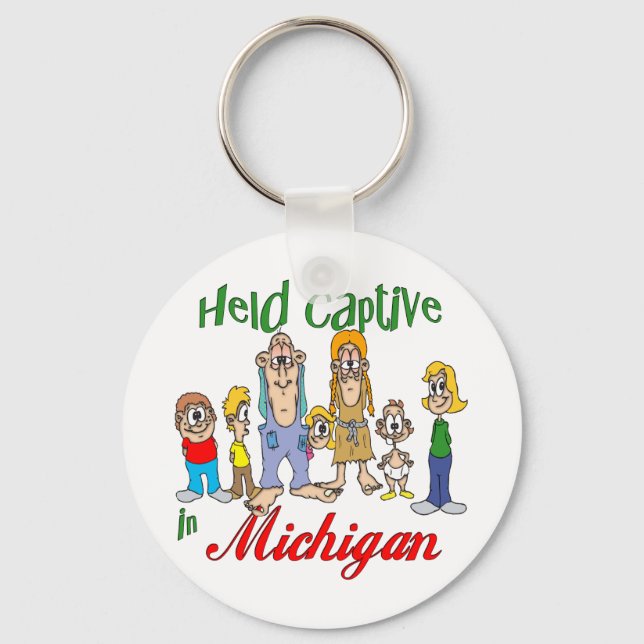 Held Captive in Michigan Keychain (Front)