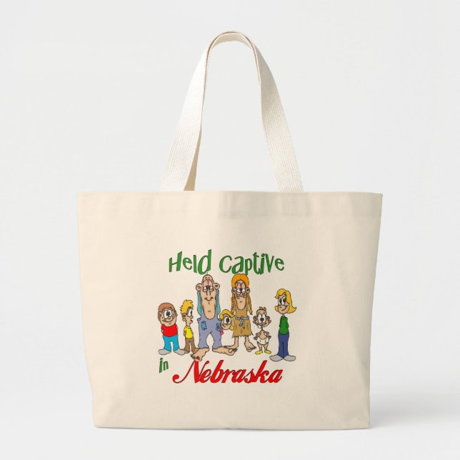 Held Captive in Nebraska Large Tote Bag (Front)