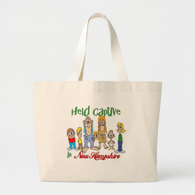 Held Captive in New Hampshire Large Tote Bag (Front)