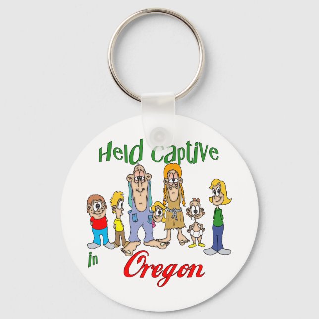 Held Captive in Oregon Keychain (Front)