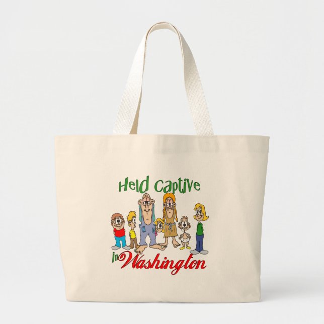 Held Captive in Washington Large Tote Bag (Front)