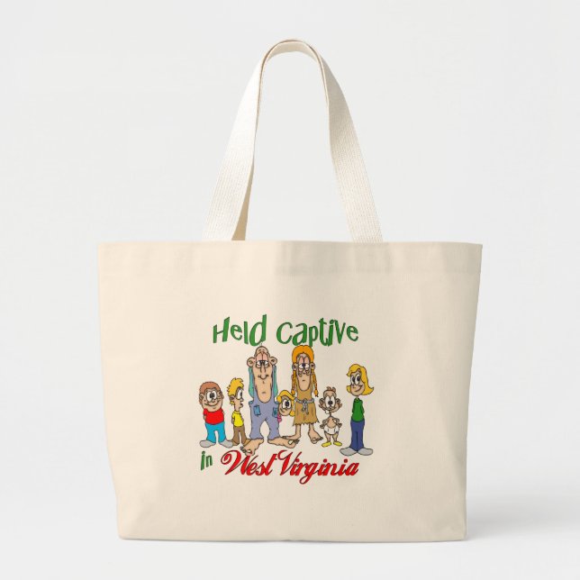 Held Captive in West Virginia Large Tote Bag (Front)