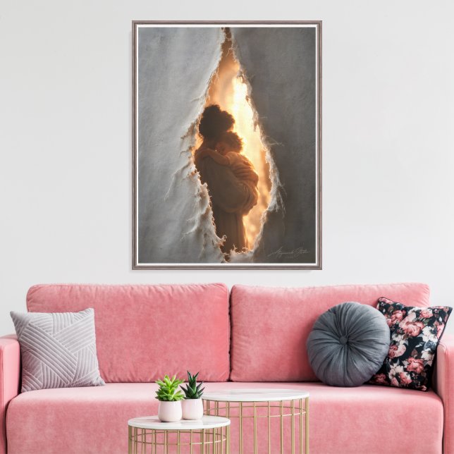 Held Close Canvas Print (Insitu(LivingRoom))