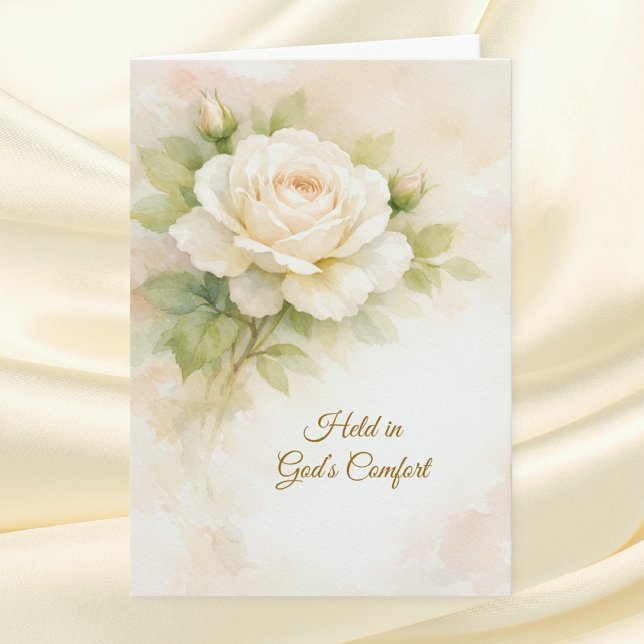 Held in God’s Comfort Religious Sympathy Card (Creator Uploaded)
