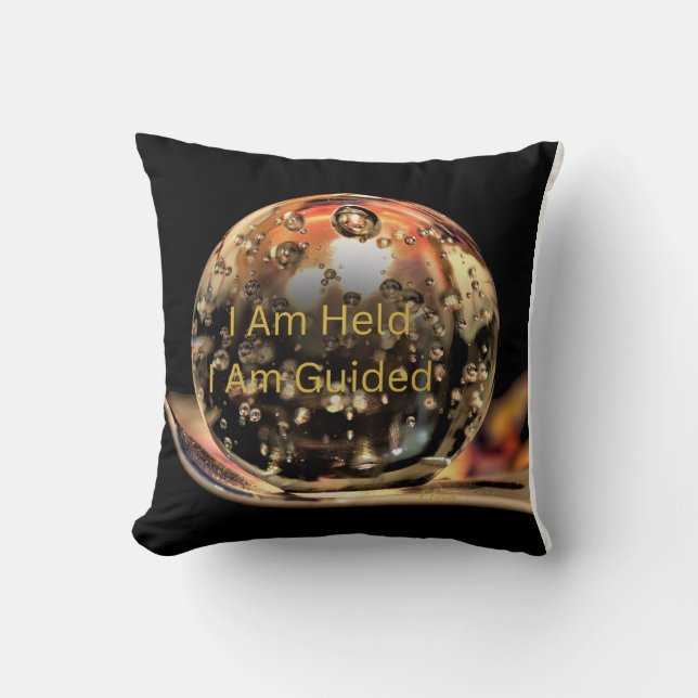 Held in Light – A New Beginning Affirmation Pillow (Front)