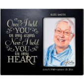 Held In My Heart Black Memorial Picture Frame (Front)