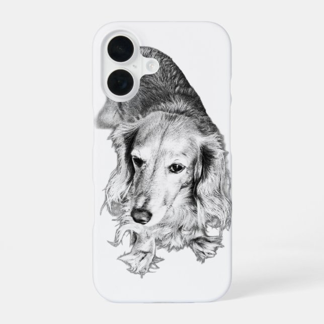 Held with Quiet Strength – Long-Haired Dachshund Iphone Case (Back)