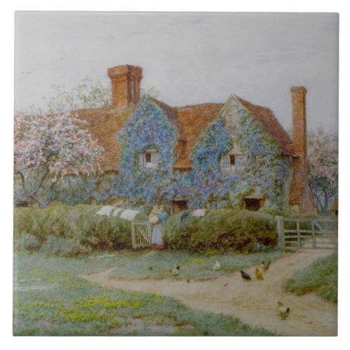 Helen Allingham Buckinghamshire House at Penn Stre Ceramic Tile