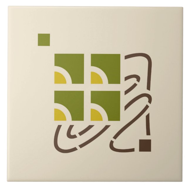 Helen Foster "Checkerberry" Tile (Front)