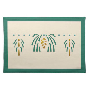 Helen Foster Pine Border Stencil Placemat