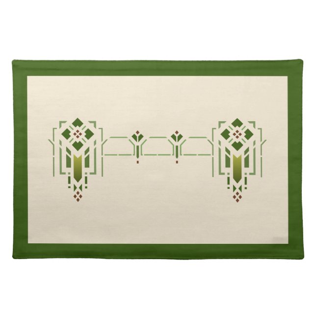 Helen Foster Prairie Stencil Cloth Placemat (Front)