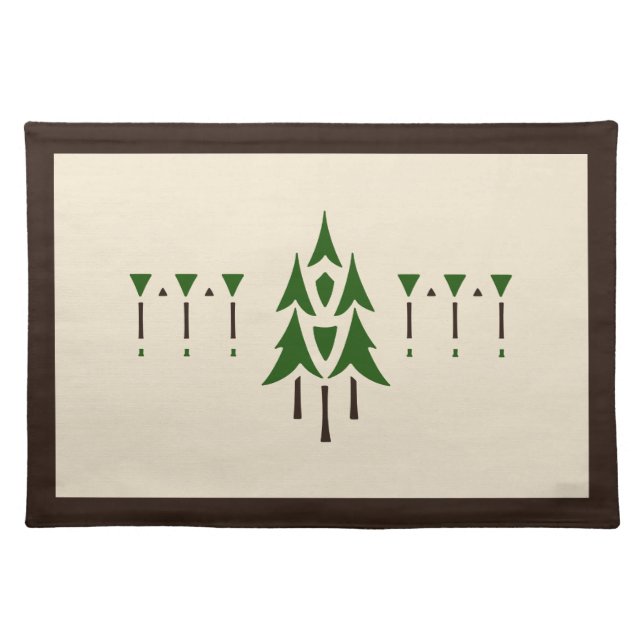 Helen Foster Spirit of the Woods Pattern Cloth Placemat (Front)