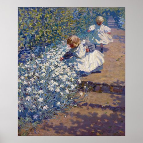 Helen Galloway McNicoll Picking Flowers Poster