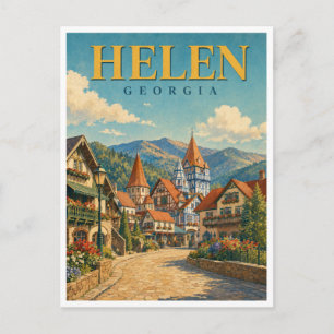Helen Georgia Alpine Village GeoSaga Postcard