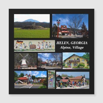 Helen  Georgia Alpine Village Magnetic Card by paul68 at Zazzle