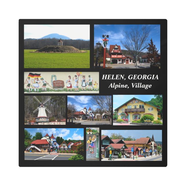  Helen, Georgia Alpine Village metal wall art (Front)