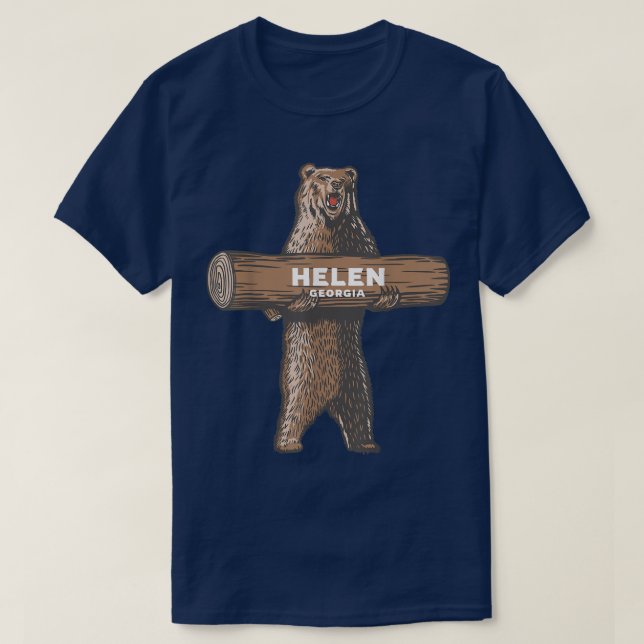 Helen Georgia GA Growling Bear Vacation Souvenir 1 T-Shirt (Design Front)