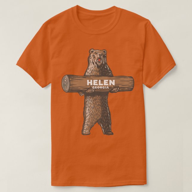 Helen Georgia GA Growling Bear Vacation Souvenir P T-Shirt (Design Front)