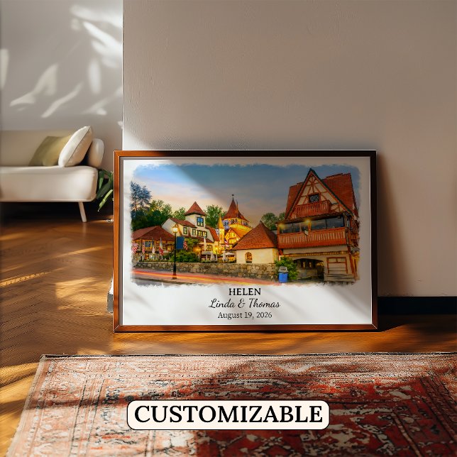 Helen Georgia Poster, Watercolor, Custom Poster (Creator Uploaded)