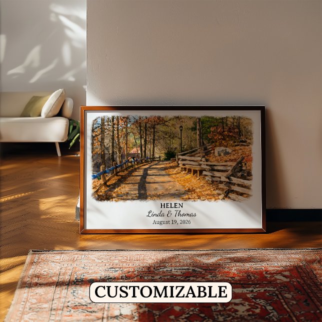 Helen Georgia Poster, Watercolor, Custom Poster (Creator Uploaded)