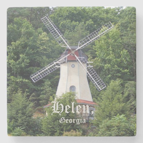 Helen Helen Georgia Helen Windmill  Stone Coaster