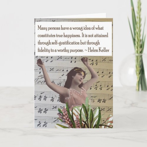 Helen Keller Collage Quote Greeting Card