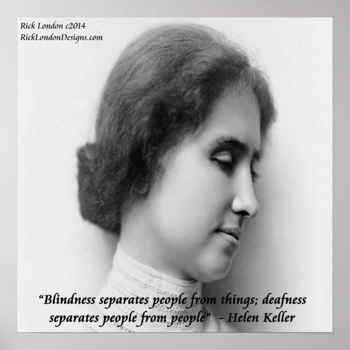 Helen Keller & Famous Blind/Deaf Poster | Zazzle.com