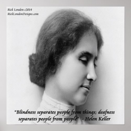 Helen Keller  Famous BlindDeaf Poster
