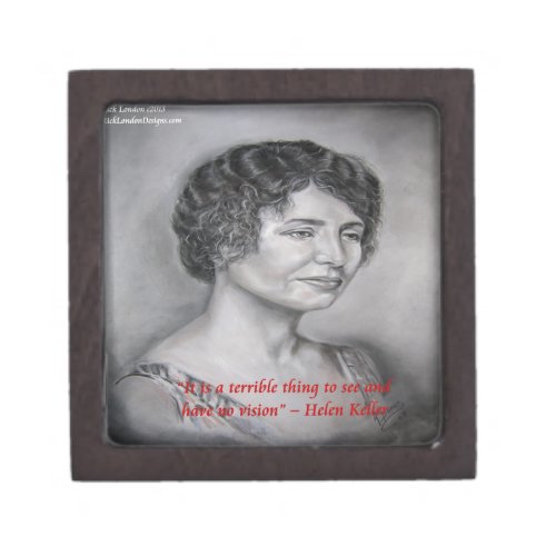 Helen Keller Having Vision Wisdom Quote Gift Box
