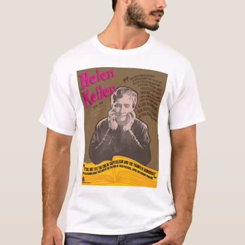 Helen Keller print tee_shirt T_Shirt