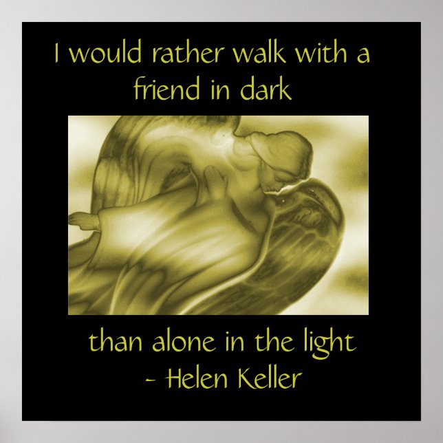 Helen Keller Quote - Angel Poster (Front)