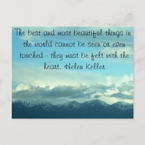 Helen Keller Quote Montana Sky Postcard