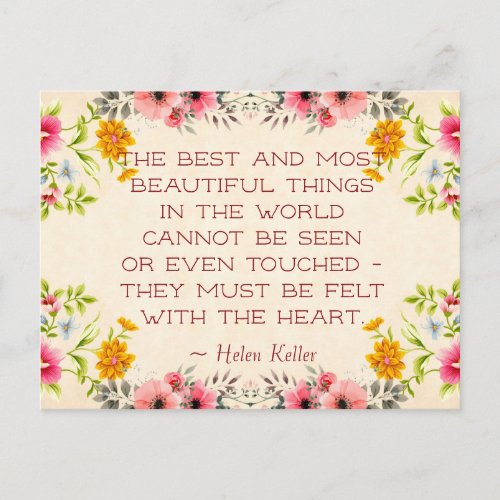 Helen Keller Quote Postcard