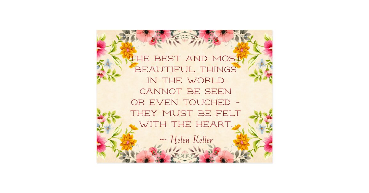 Helen Keller Quote Postcard | Zazzle.com