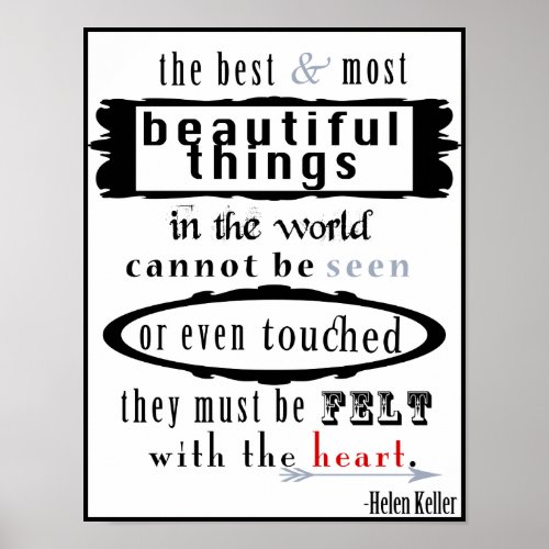 Helen Keller Quote Poster