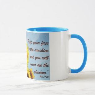 Helen Keller Quote with Sunflower Mug