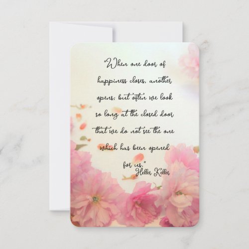Helen Keller Quotes on Happiness Flat Card