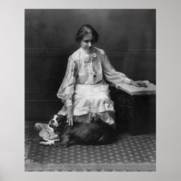 Helen Keller Reading Braille, 1904 Poster