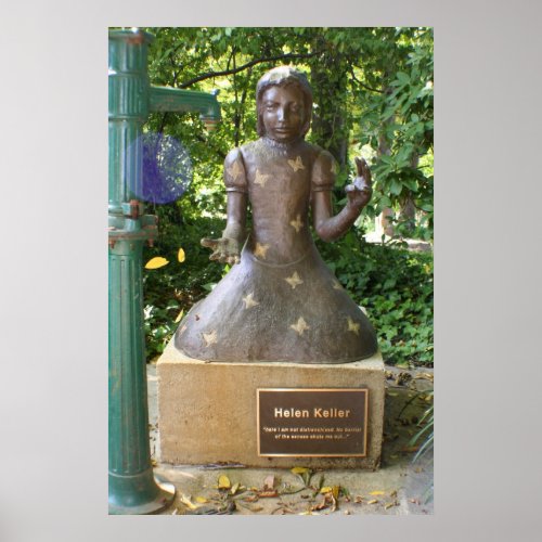 Helen Keller Statue Poster