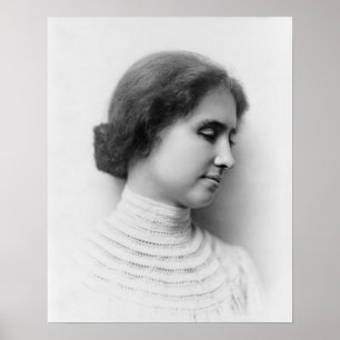 Helen Keller vintage profile photo Poster