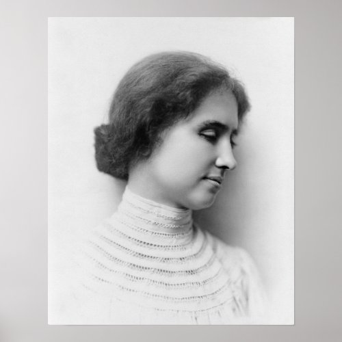Helen Keller vintage profile photo Poster