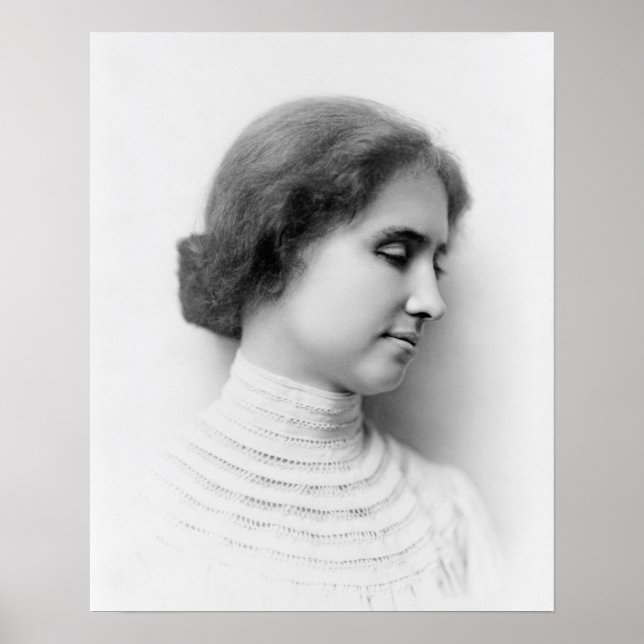 Helen Keller vintage profile photo Poster (Front)