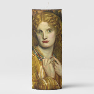 Helen of Troy (by Dante Gabriel Rossetti) Pillar Candle