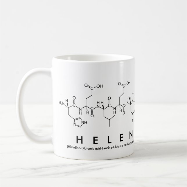 Helen peptide name mug (Left)